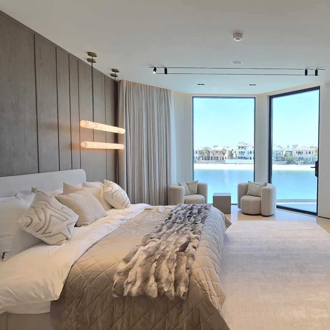 A luxury master bedroom remodeling in Palm Jumeirah in Dubai A luxury master bedroom remodeling in Palm Jumeirah in Dubai