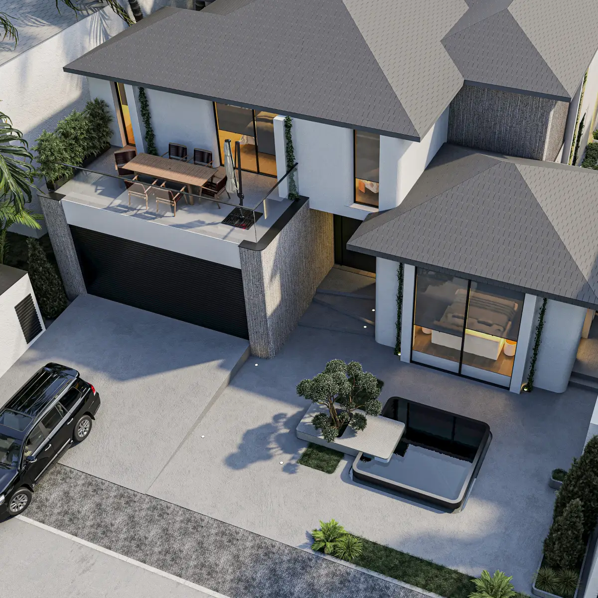 Palm Jumeirah villa renovation and exterior upgrade in Dubai