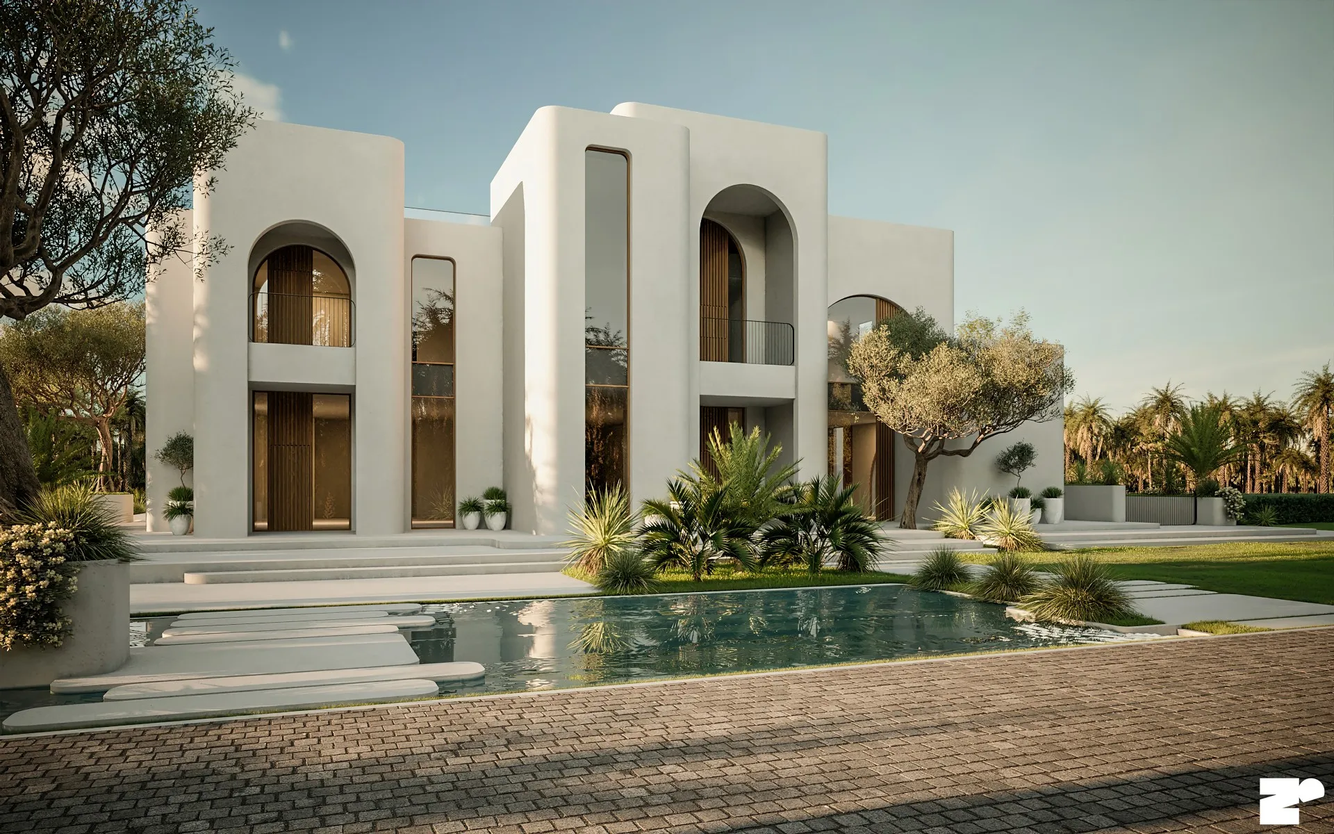 تصميم خارجي فاخر لفيلا من تنفيذ مجموعة آرتا