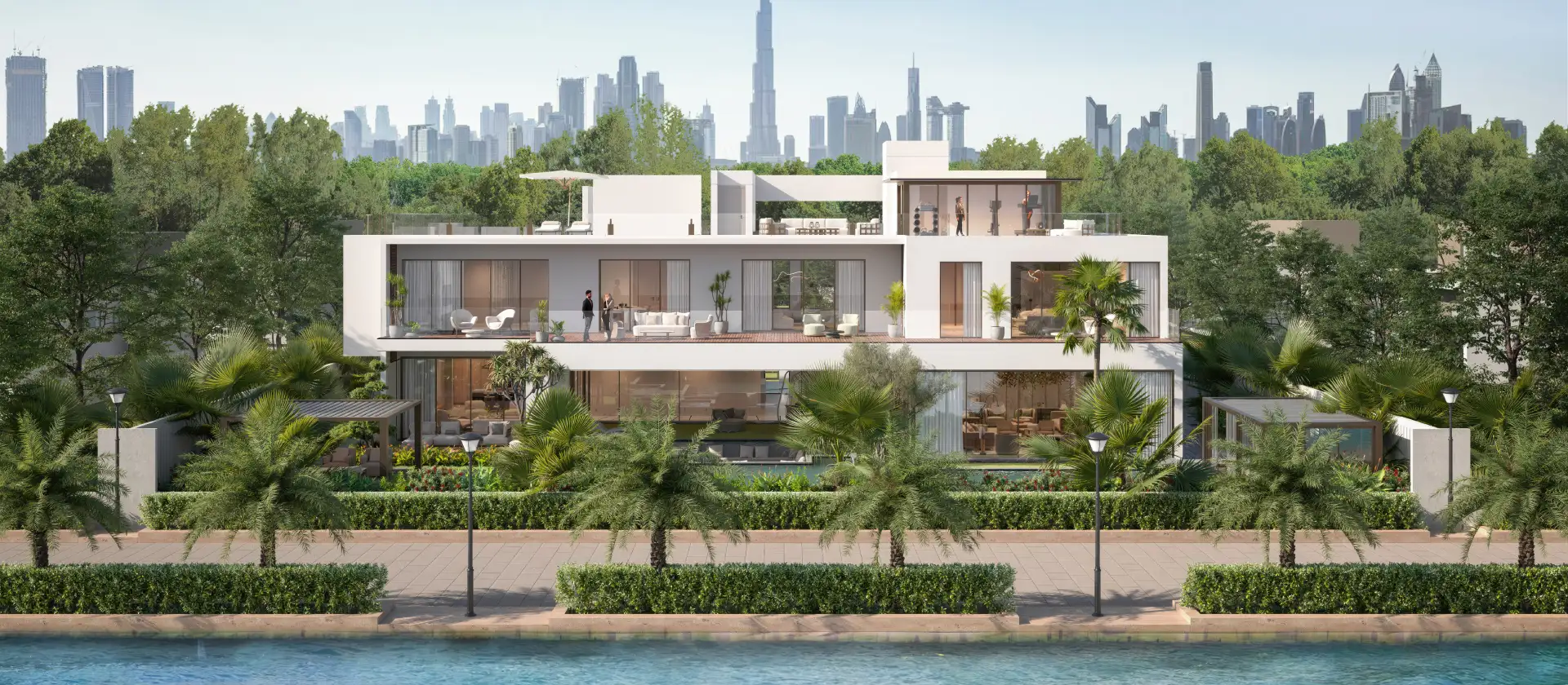 Modern villa exterior designed for constructing by Arta in Sobha Hartland
